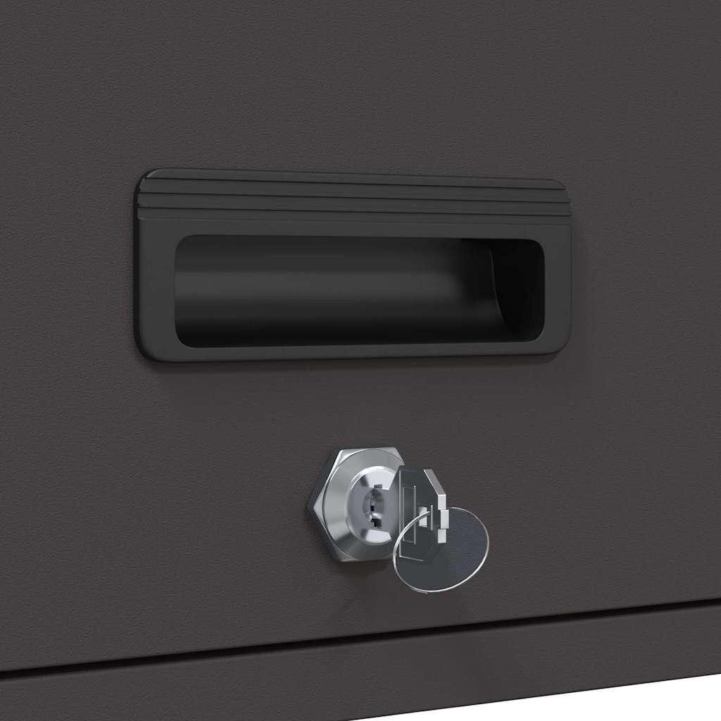 Fali szekrény a garázsba fekete 90 x 40 x 53 cm porfestett acél