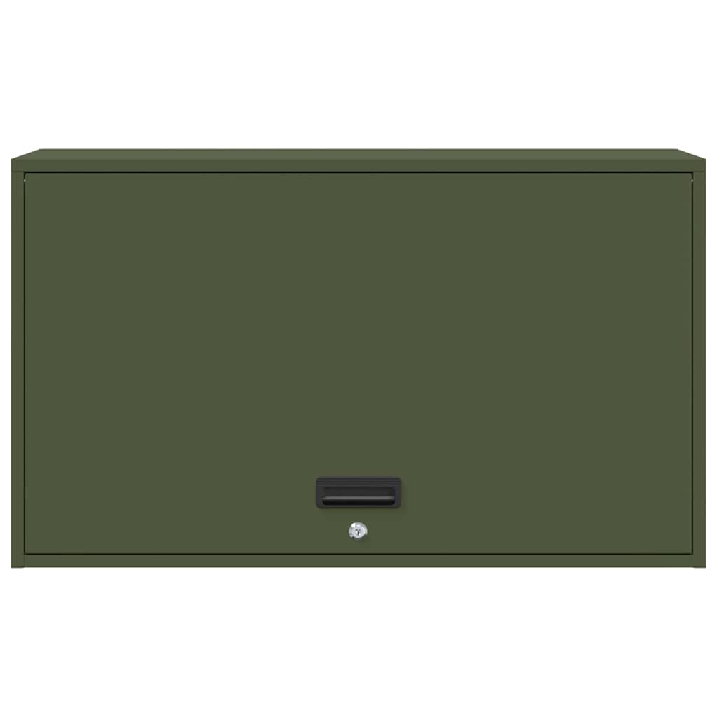 Fali szekrény a garázsba oliva zöld 90 x 40 x 53 cm