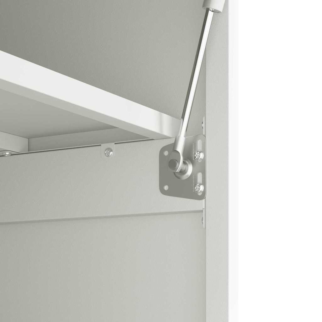 Fali szekrény a garázsba fehér 80 x 40 x 53 cm porfestett acél