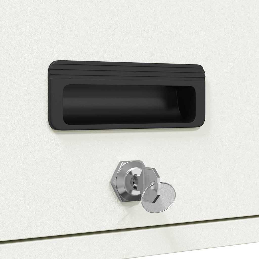 Fali szekrény a garázsba fehér 80 x 40 x 53 cm porfestett acél