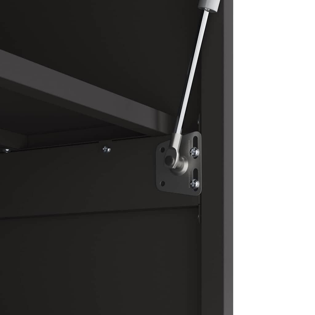 Fali szekrény a garázsba fekete 60 x 40 x 53 cm porfestett acél