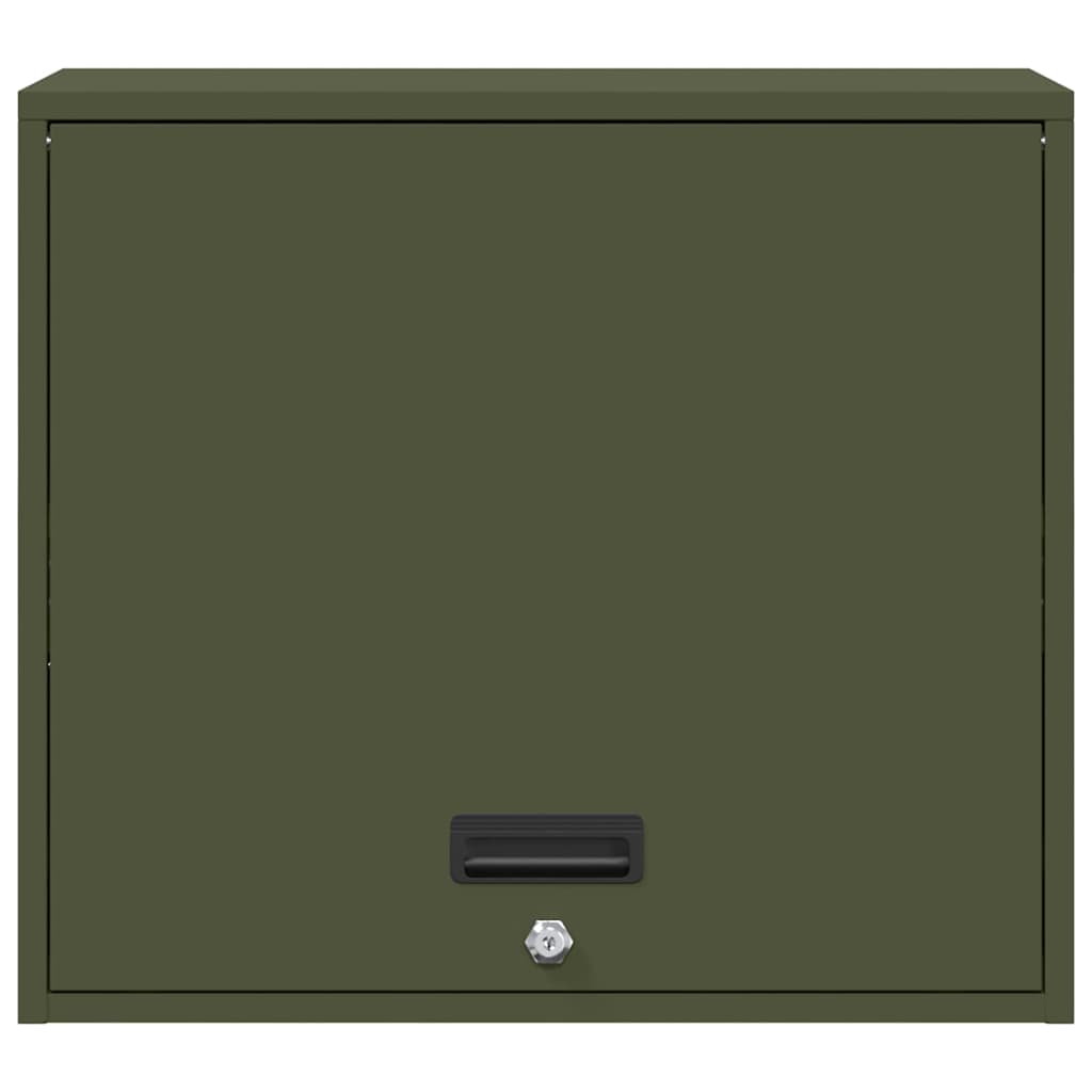 Fali szekrény a garázsba oliva zöld 60 x 40 x 53 cm