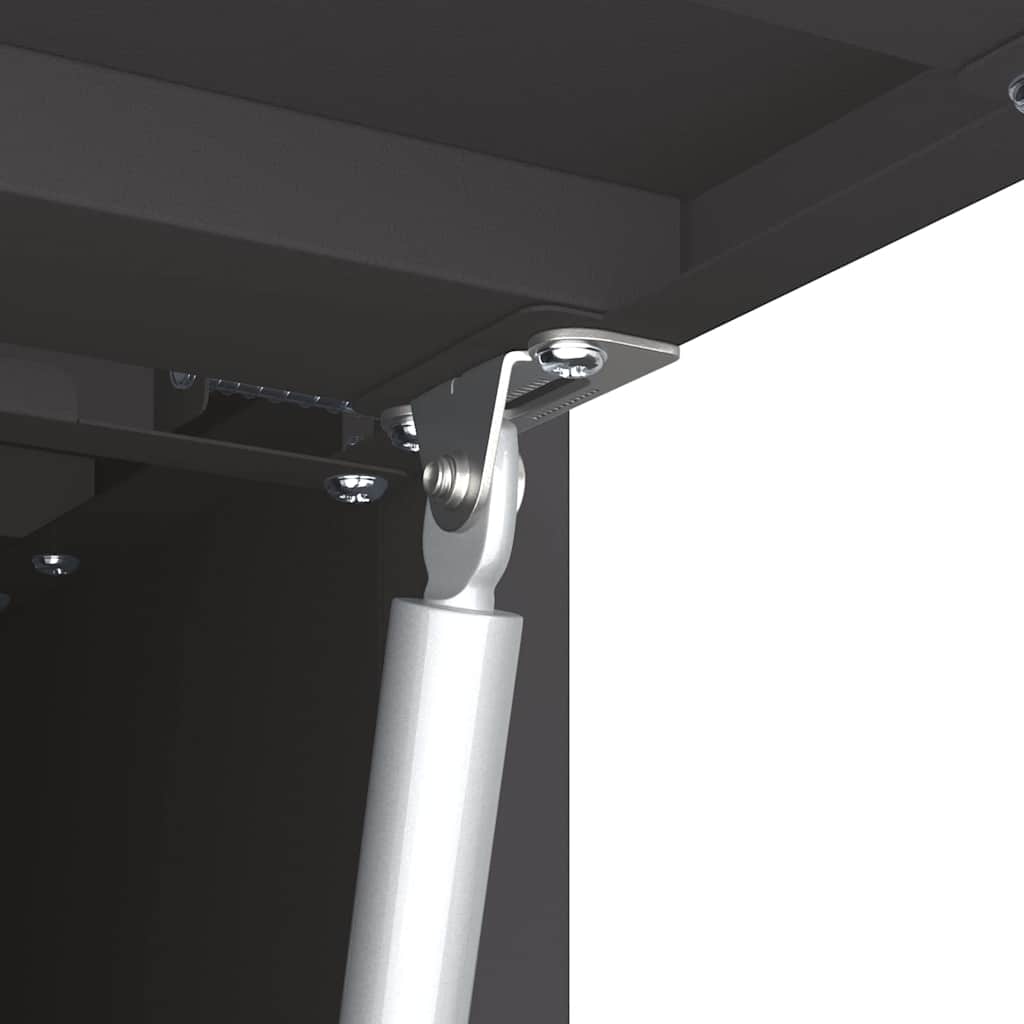 Fali szekrény a garázsba fekete 60 x 33 x 35 cm porfestett acél