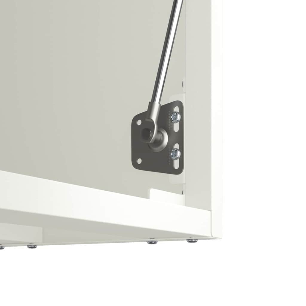 Fali szekrény a garázsba fehér 60 x 33 x 35 cm porfestett acél