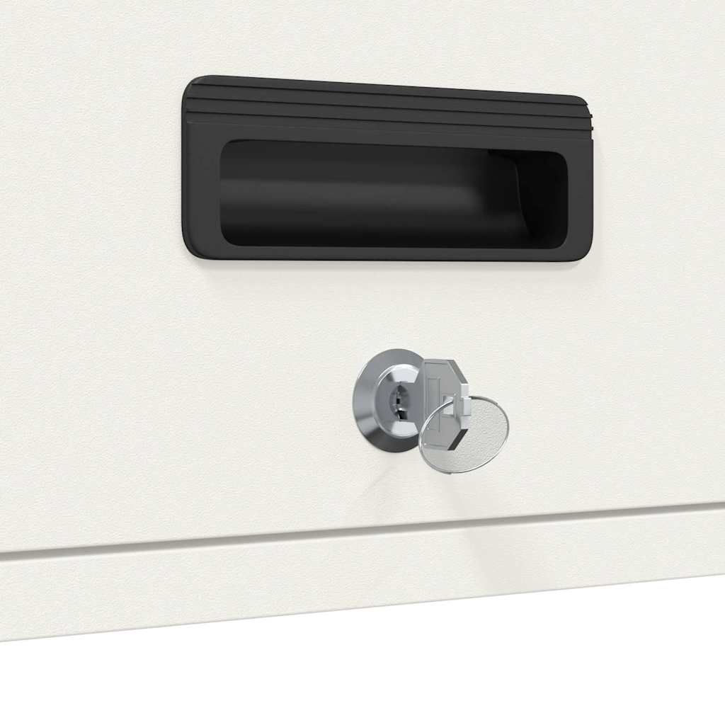 Fali szekrény a garázsba fehér 60 x 33 x 35 cm porfestett acél