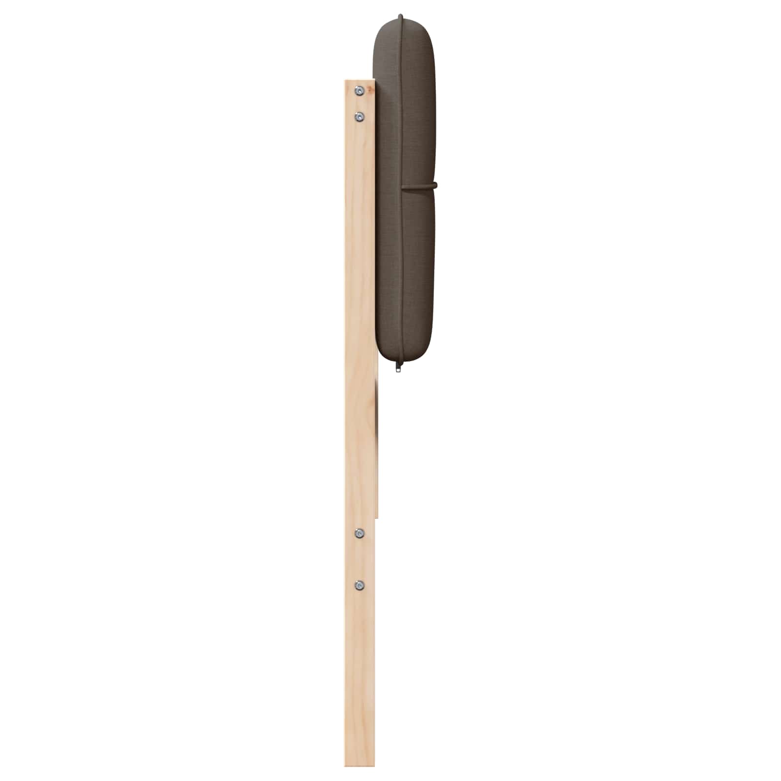 Kárpitozott fejtámla barna és taupe 180 cm tömör fenyőfa