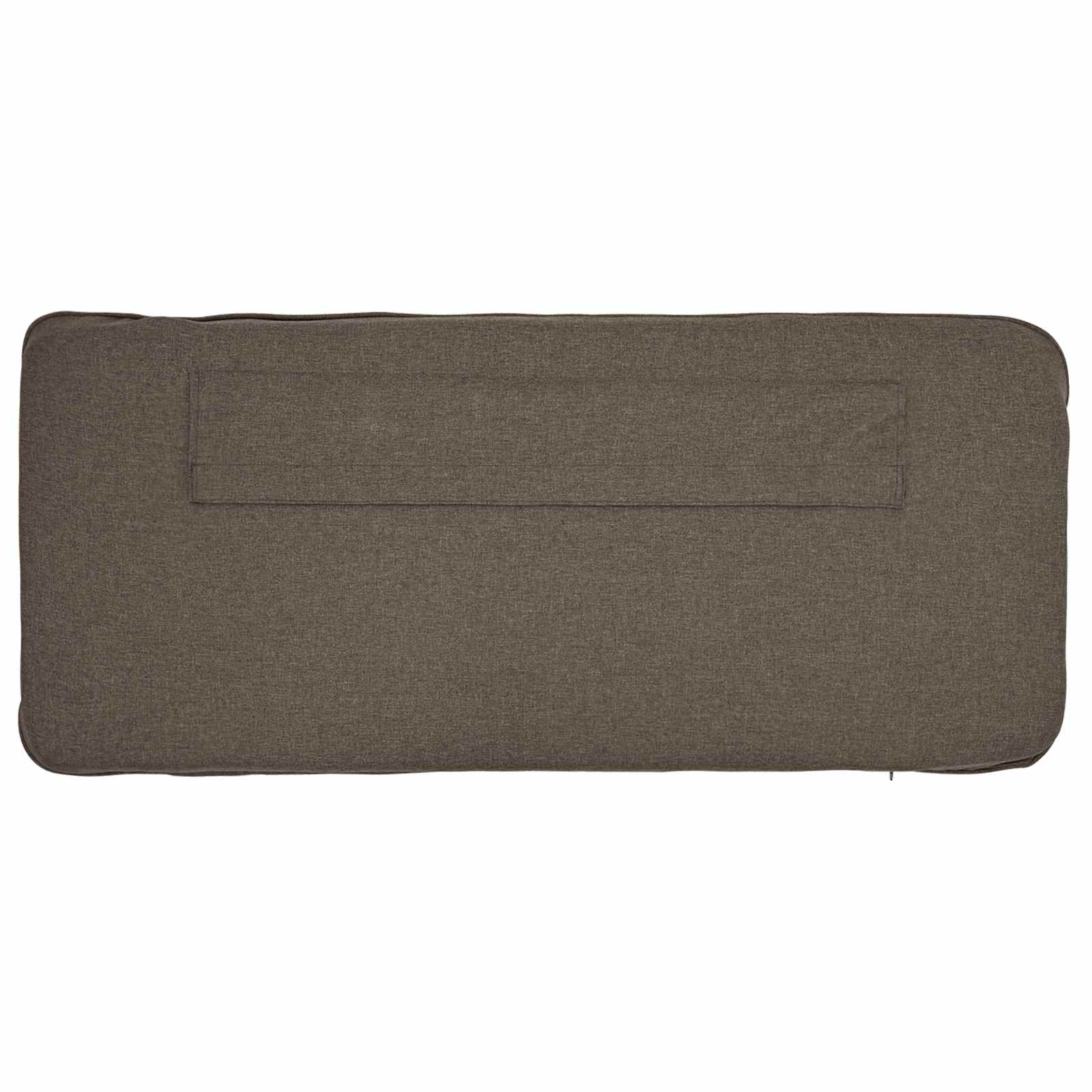 Kárpitozott fejtámla barna és taupe 150 cm tömör fenyőfa