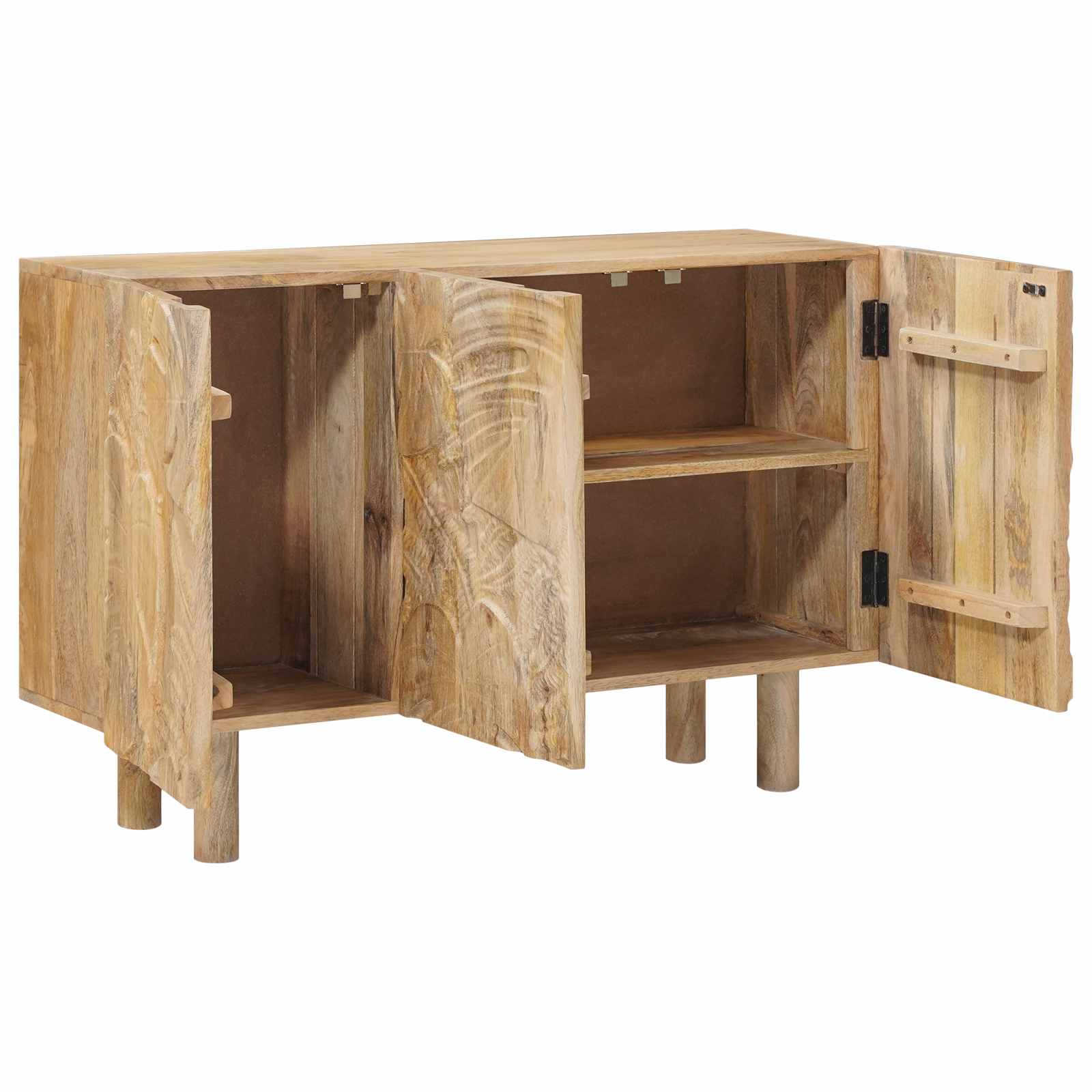 Széf 100 x 30 x 65 cm tömör mangófa és műszaki fa