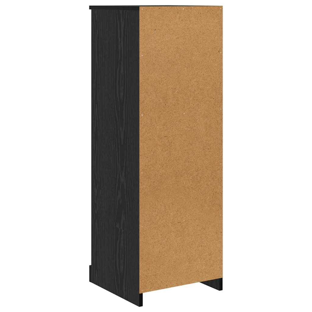 Széf fiókkal 3 pcs fekete tölgy faanyag Széf fiókkal 3 pcs fekete tölgy faanyag