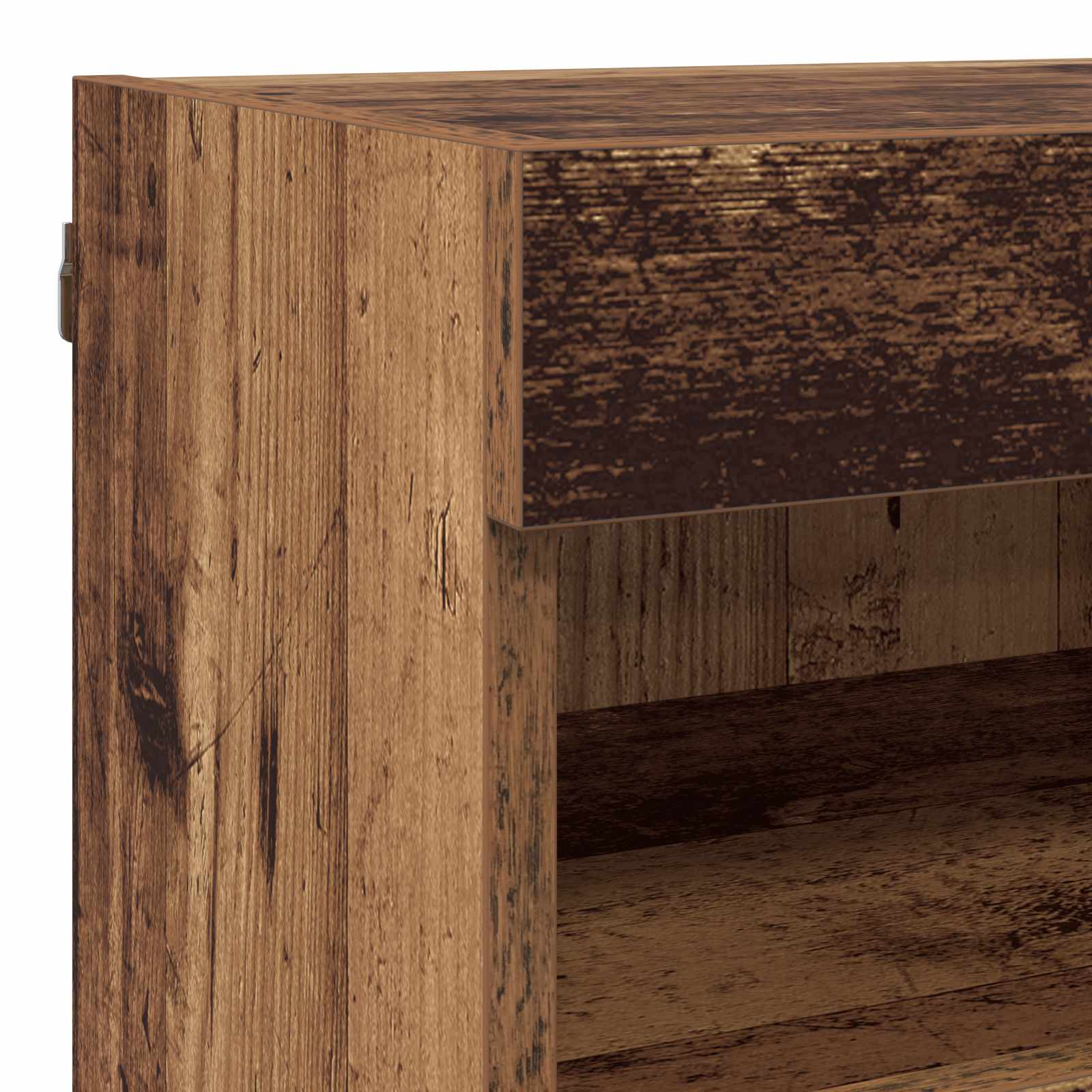 Tv falit kabinet szett led -es lámpákkal 7 pcs öreg fa faanyag