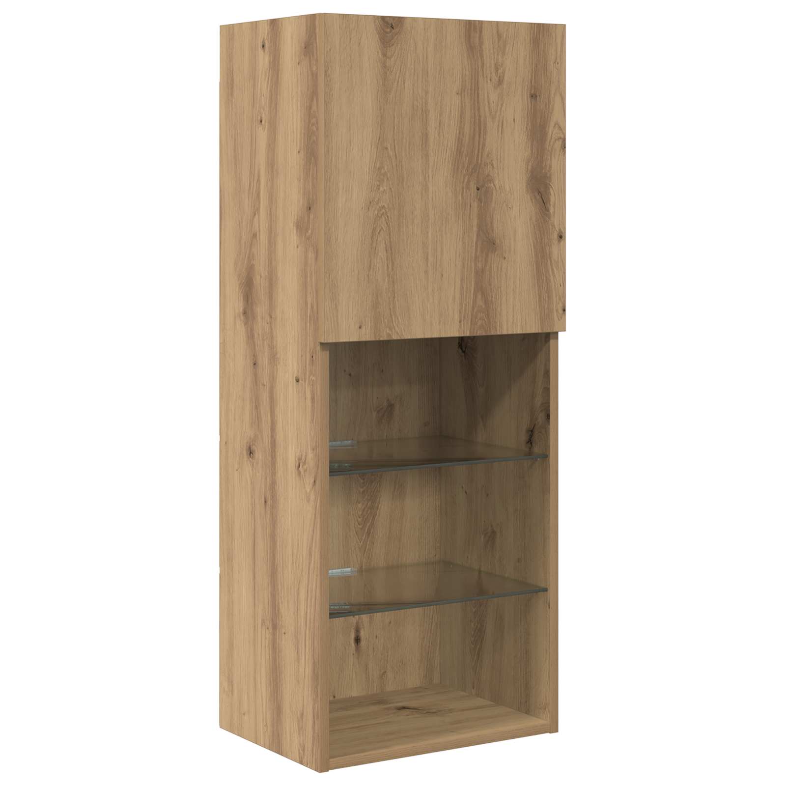 Tv fali egységek led -es lámpákkal 6 pcs artisan tölgy faanyag