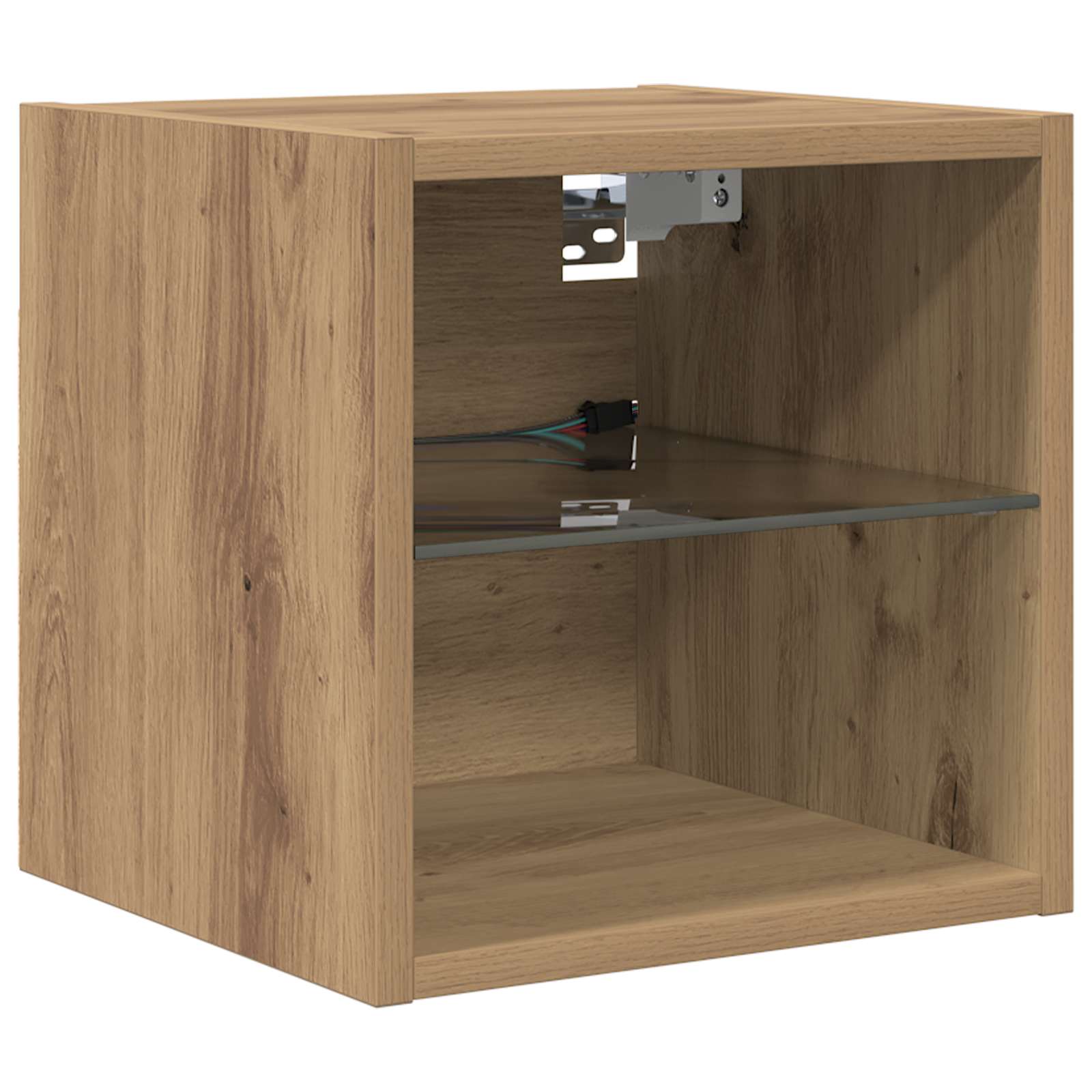 Tv fali egységek led -es lámpákkal 6 pcs artisan tölgy faanyag