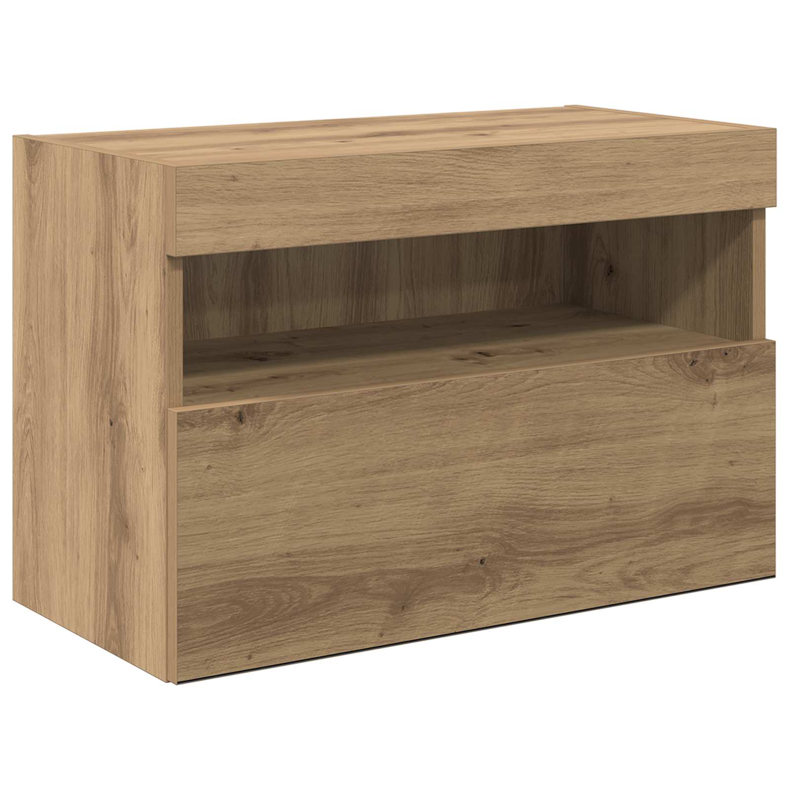 Tv fali egységek led -es lámpákkal 6 pcs artisan tölgy faanyag