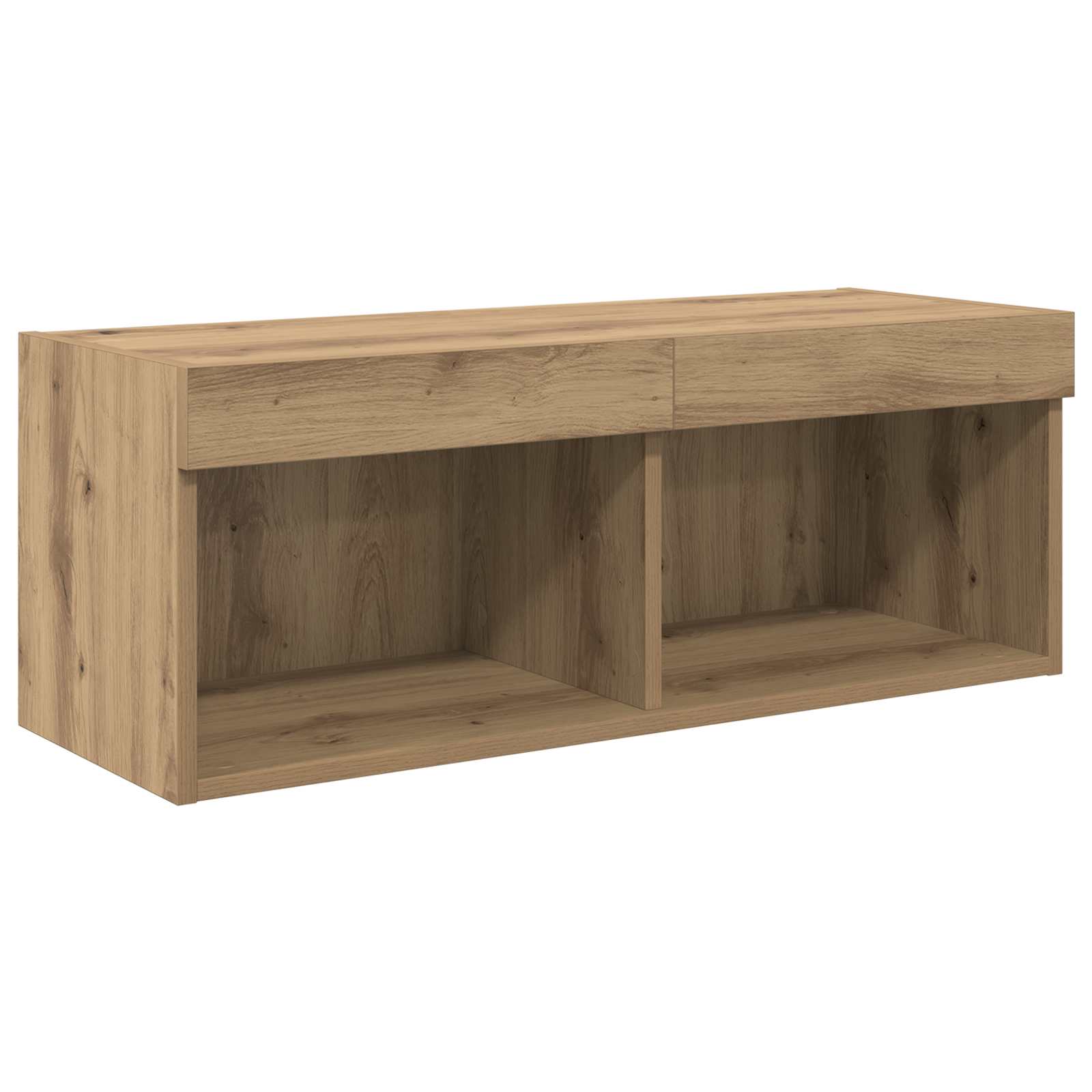 Tv fali egységek led -es lámpákkal 6 pcs artisan tölgy faanyag