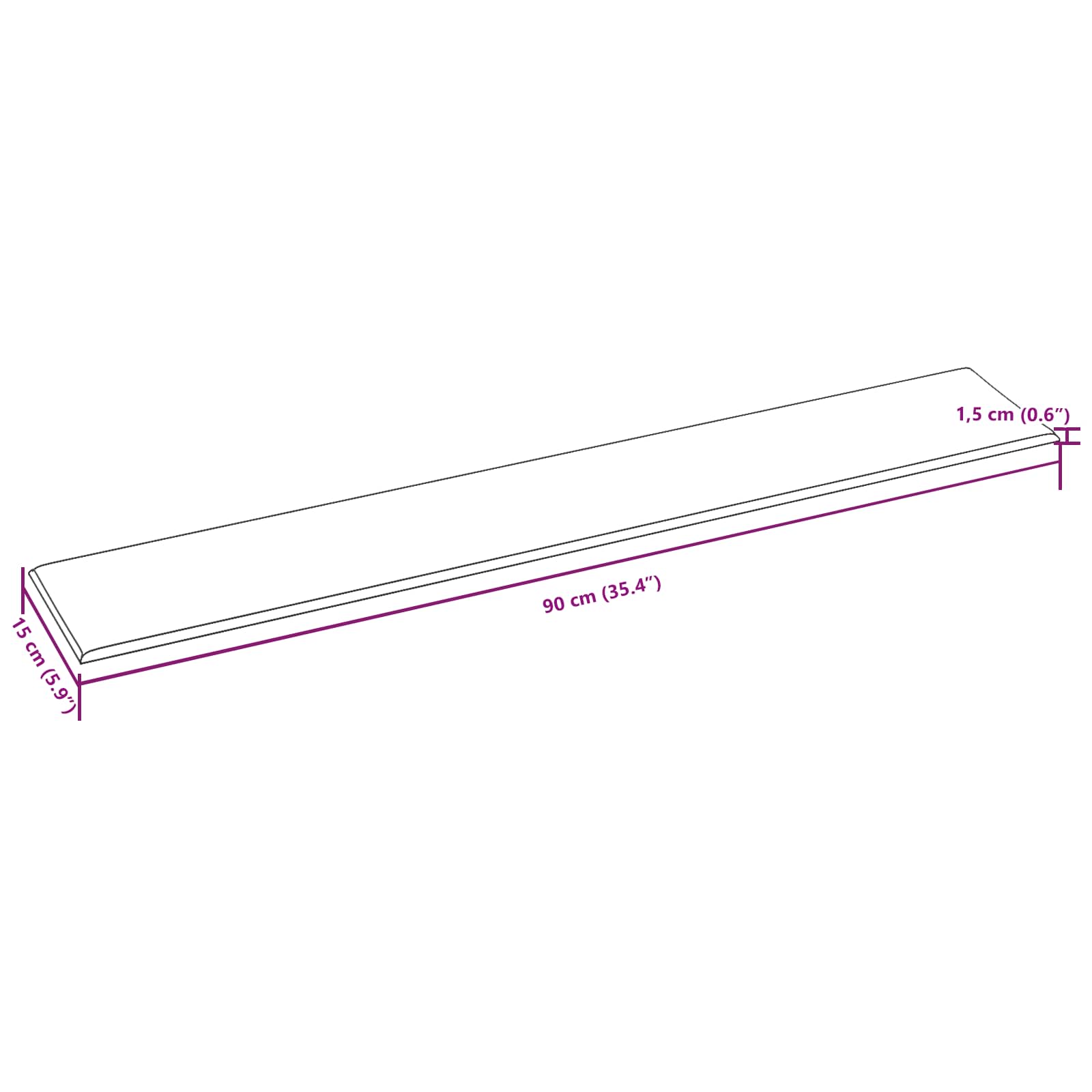 Fali fejtámla 12 pcs fekete 90 x 15 cm szövet