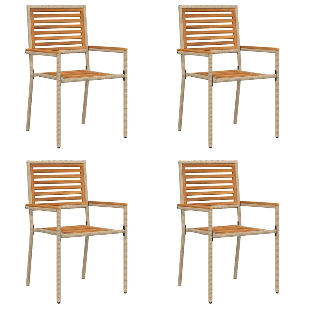 Kerti összecsukható székek 4 pcs barna és bézs 54 x 56 x 90 cm