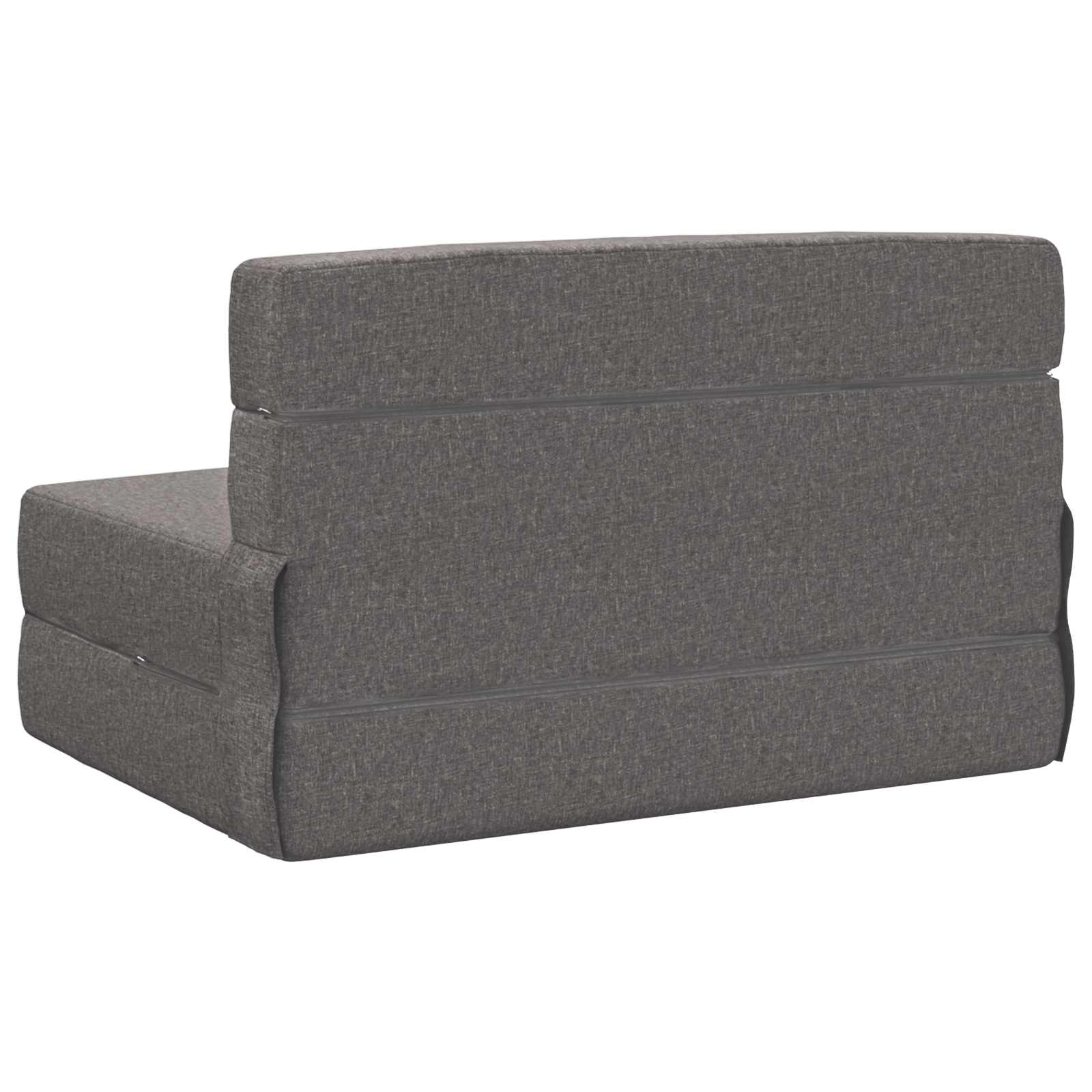 Hajtogatható kanapéágy világosszürke 190 x 70 x 15 cm szövet