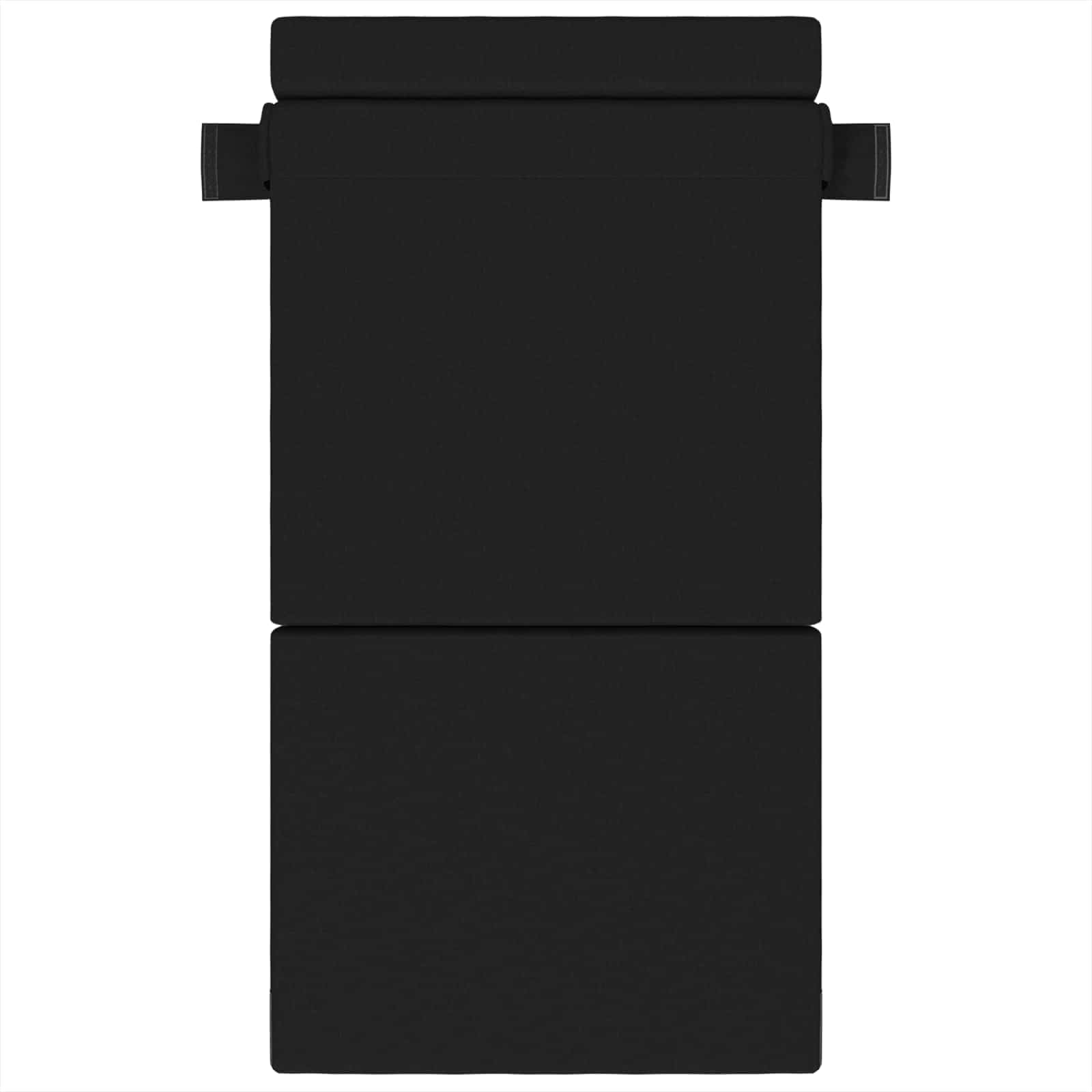 Hajtogatható kanapéágy fekete 190 x 70 x 15 cm szövet