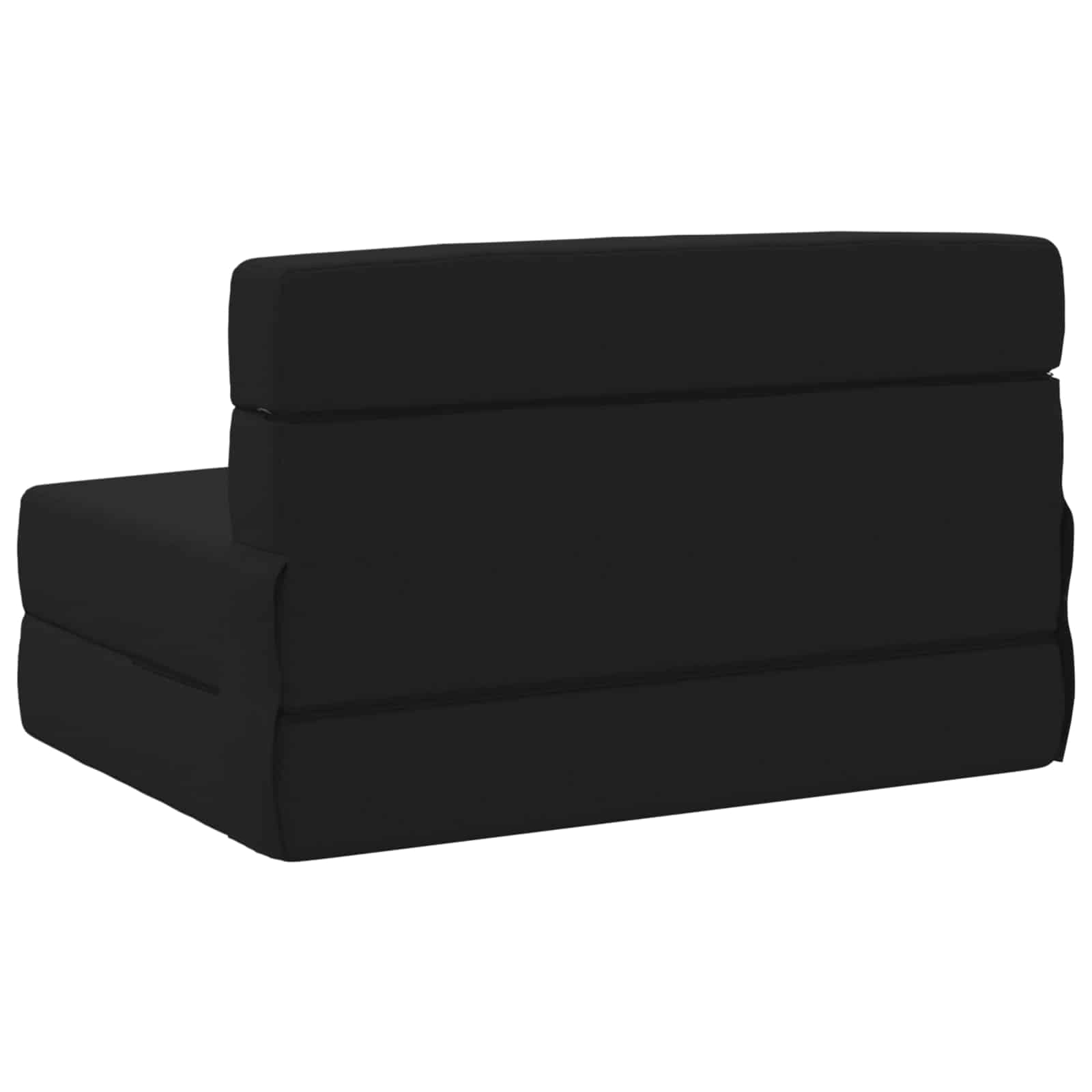 Hajtogatható kanapéágy fekete 190 x 70 x 15 cm szövet