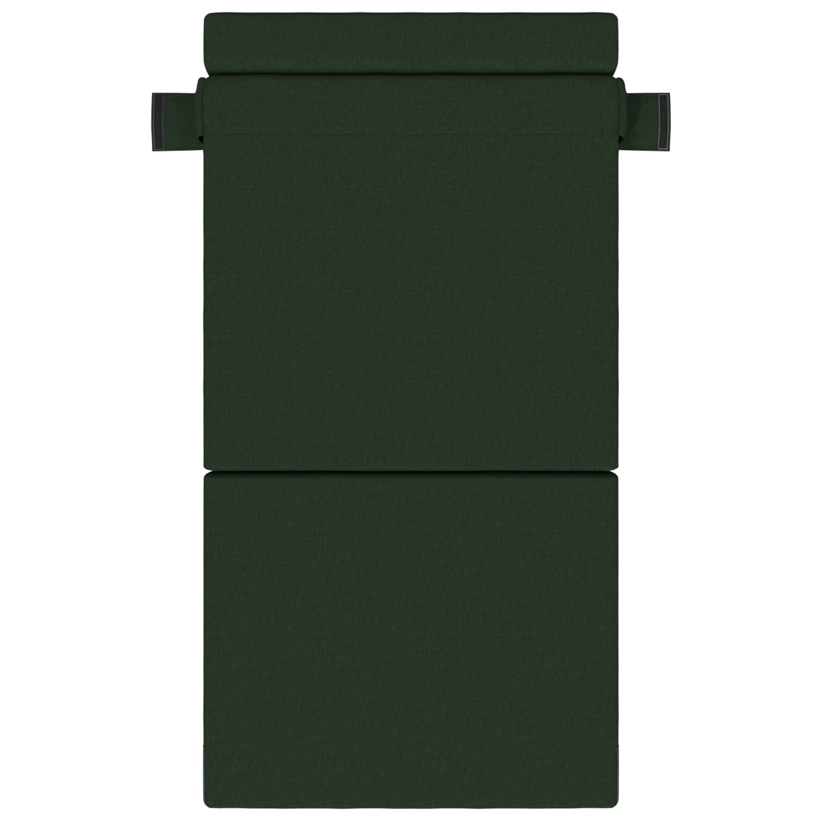 Hajtogatható kanapéágy sötétzöld 190 x 70 x 15 cm szövet