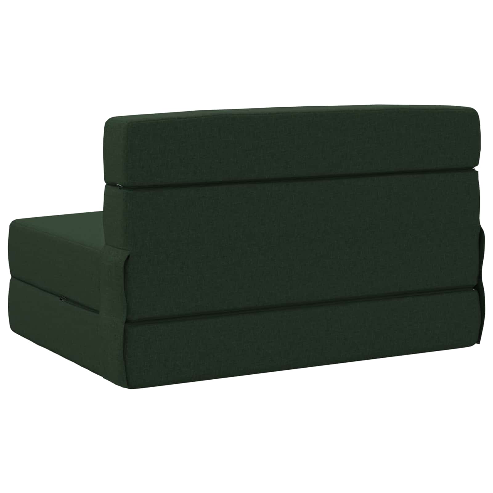 Hajtogatható kanapéágy sötétzöld 190 x 70 x 15 cm szövet