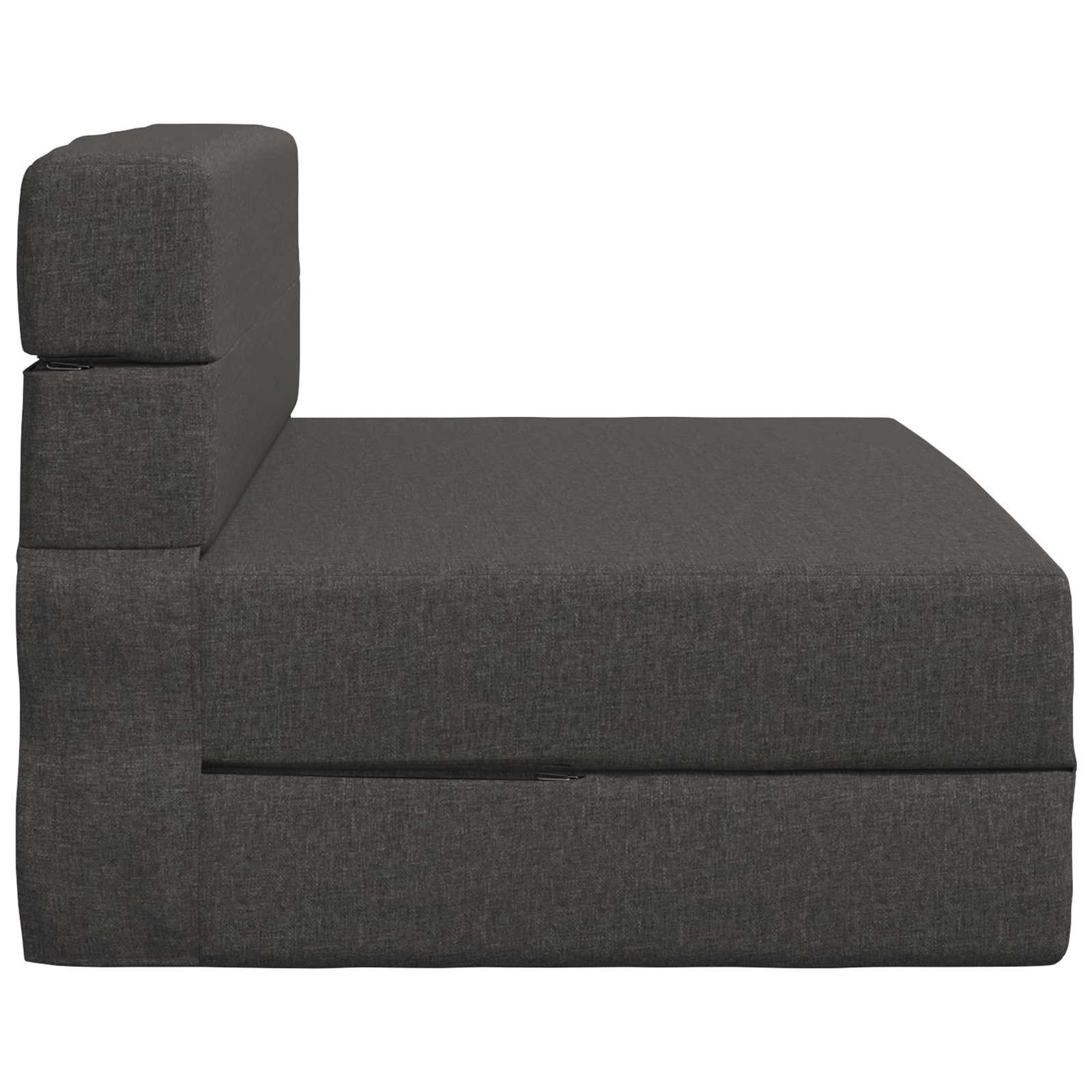 Hajtogatható kanapéágy sötétszürke 190 x 100 x 15 cm szövet