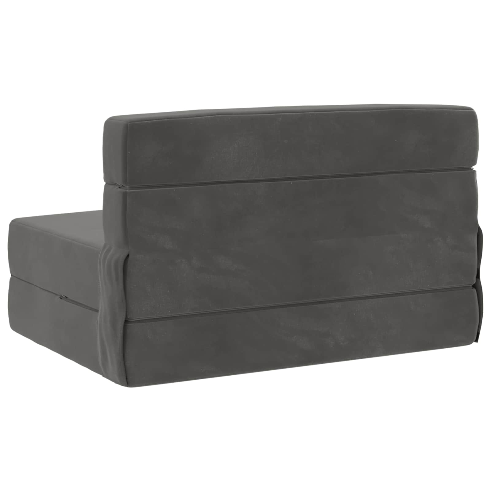 Hajtogatható kanapéágy sötétszürke 190 x 100 x 15 cm bársony