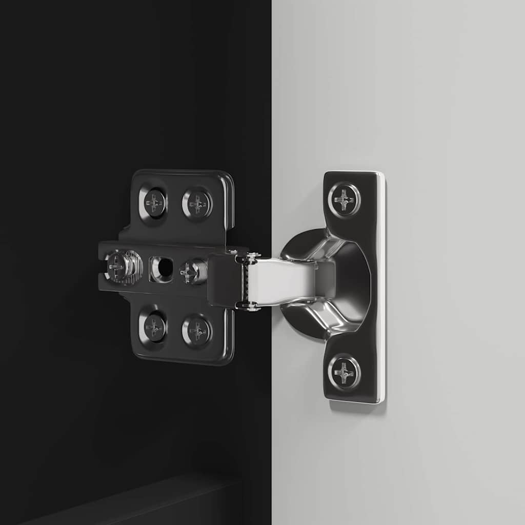 Fürdőszobai tükörszekrény fekete 60 x 20 x 60 cm faanyag