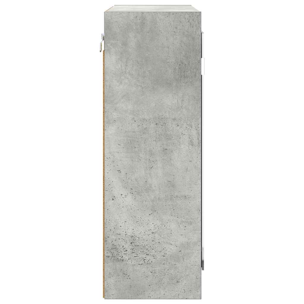 Fürdőszobai tükörszekrény beton szürke 60 x 20 x 60 cm faanyag