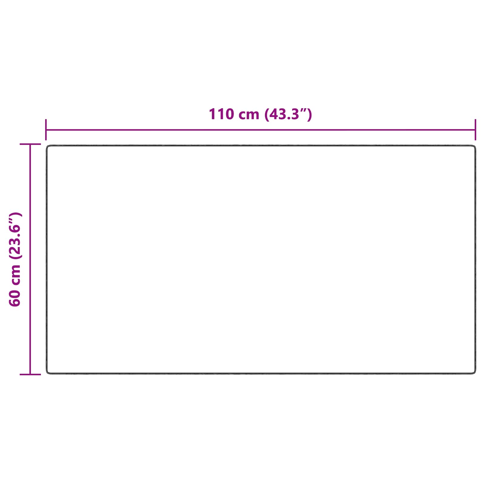 Mű nyúl szőr szőnyeg olite tópszínű 60 x 110 cm poliészter