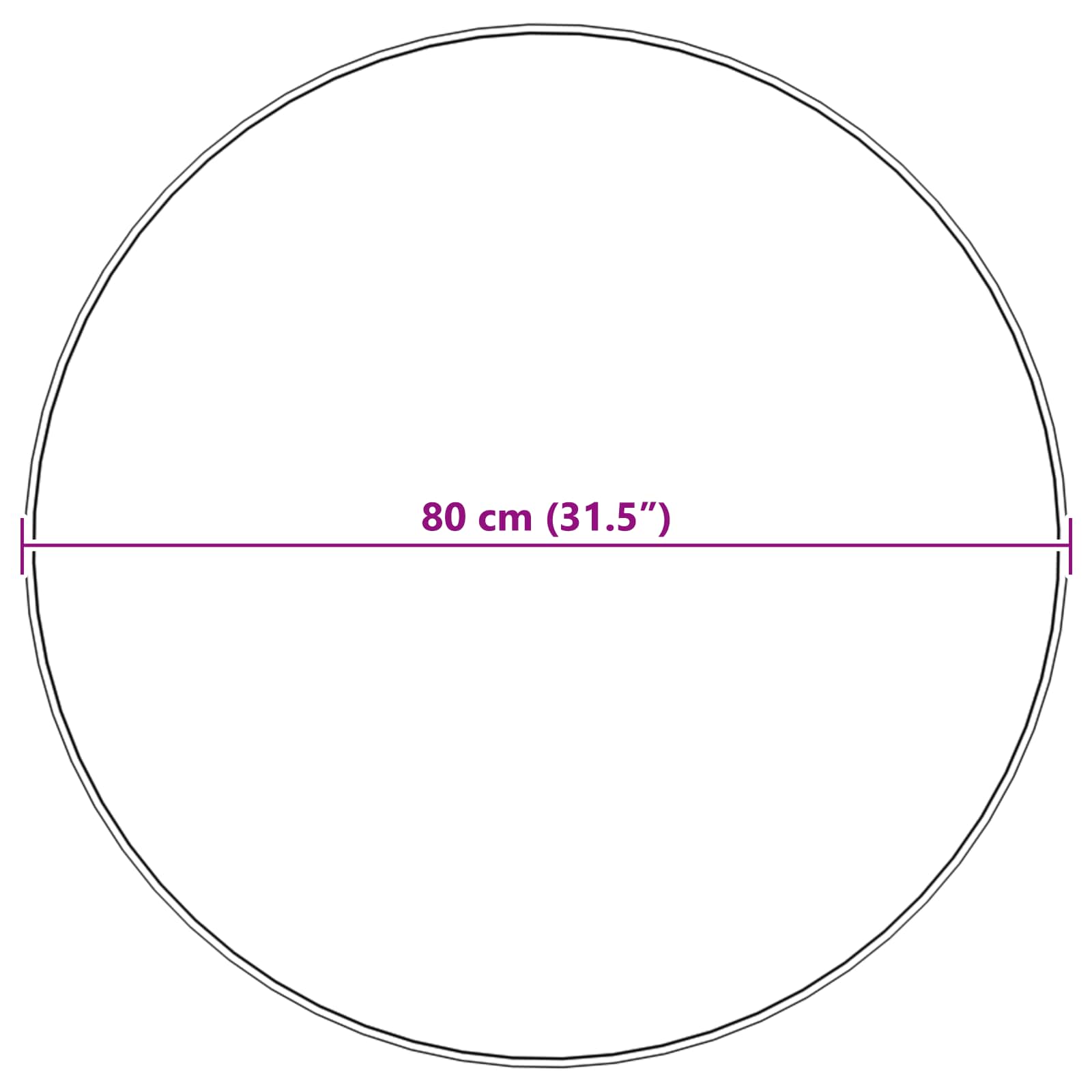 Mű nyúl szőr szőnyeg olite tópszínű ø 80 cm poliészter