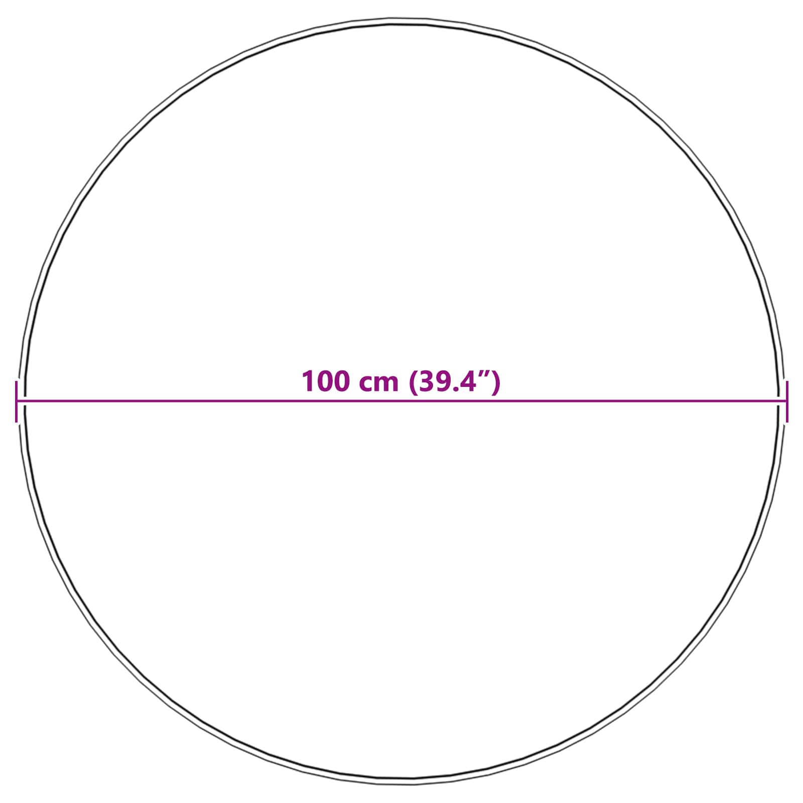 Mű nyúl szőr szőnyeg olite tópszínű ø 100 cm poliészter