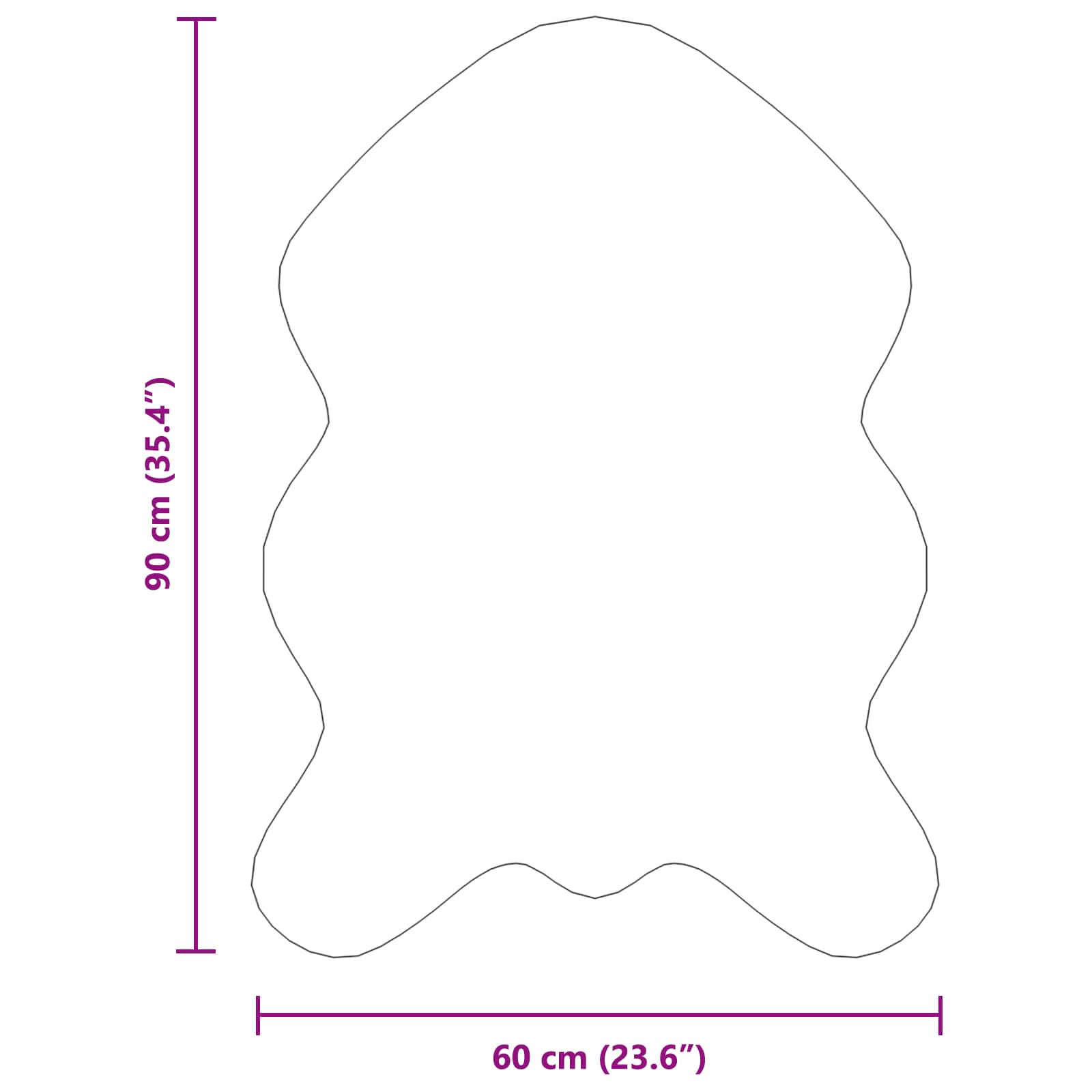 Mű nyúl szőr szőnyeg olite tópszínű 60 x 90 cm poliészter
