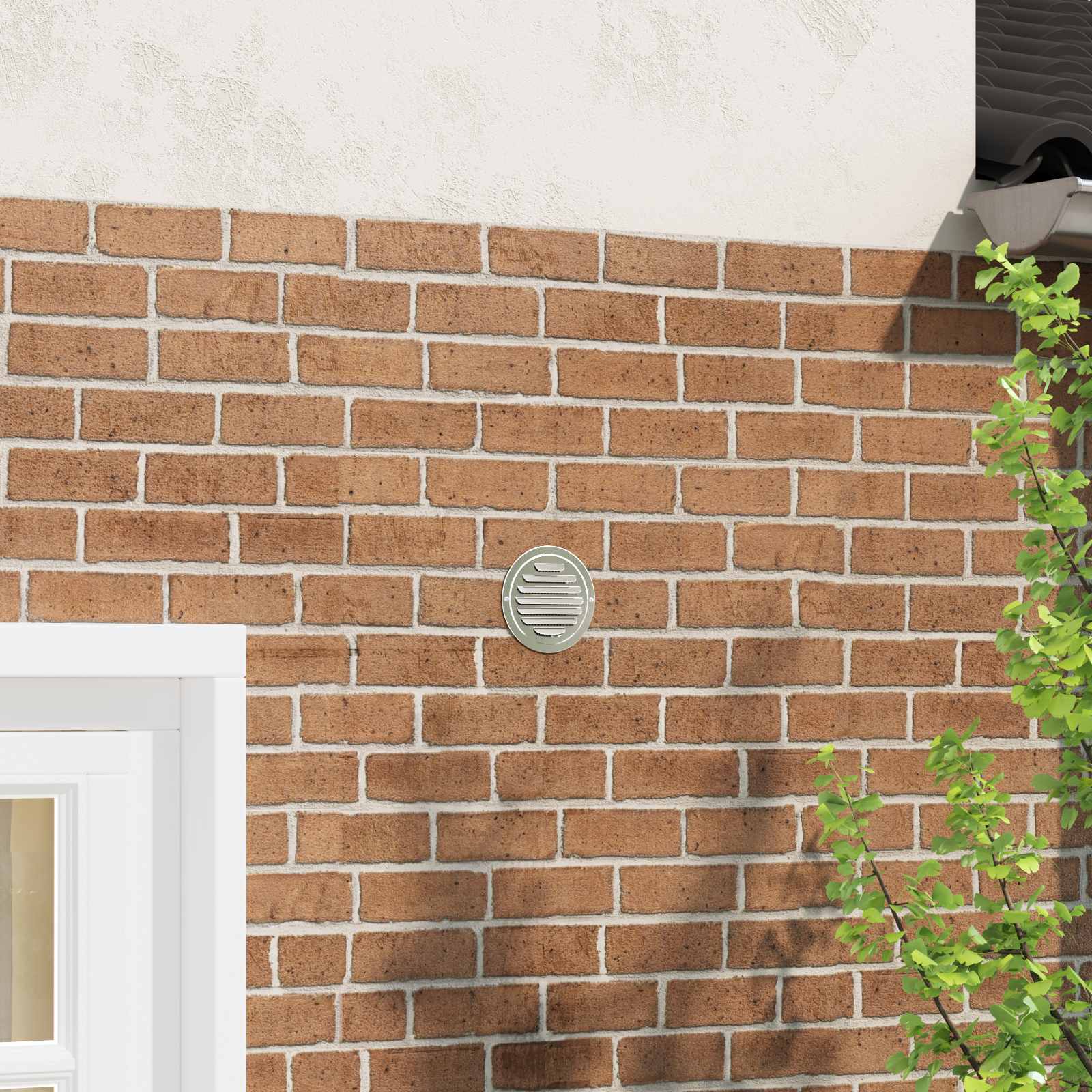 Levegő szellőzőfedél 4 pcs ezüst 80 mm rozsdamentes acél