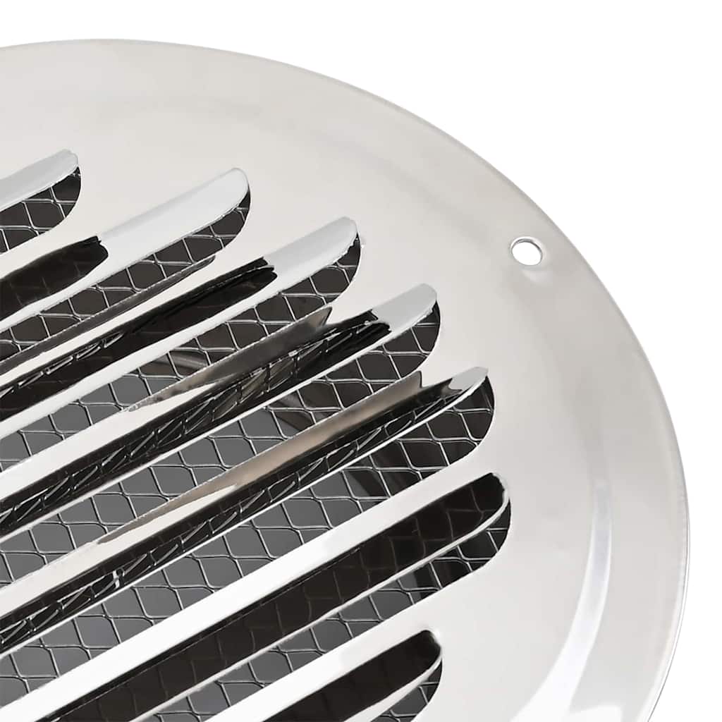 Levegő szellőzőfedél 4 pcs ezüst 100 mm rozsdamentes acél