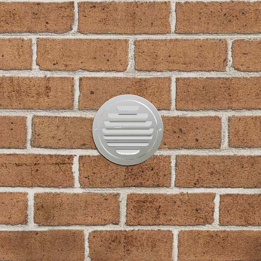 Levegő szellőzőfedél 4 pcs ezüst 100 mm rozsdamentes acél