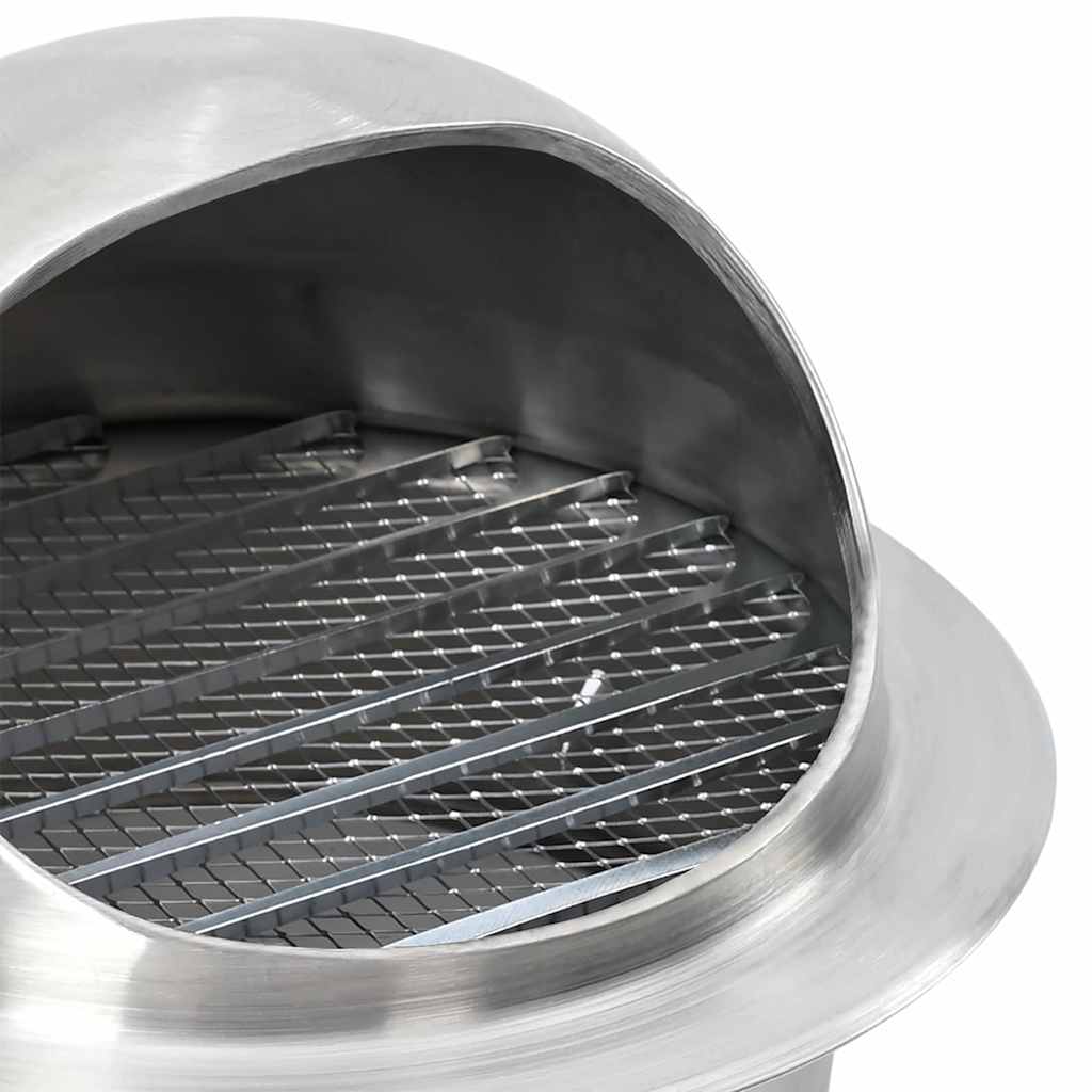 Levegő szellőzőfedél 8 pcs ezüst 200 mm rozsdamentes acél