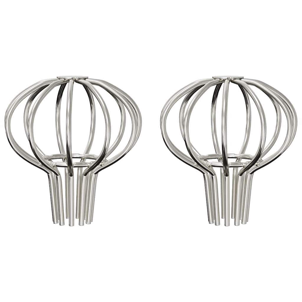 Cseppentő levélvédő 2 pcs ezüst 50 mm rozsdamentes acél