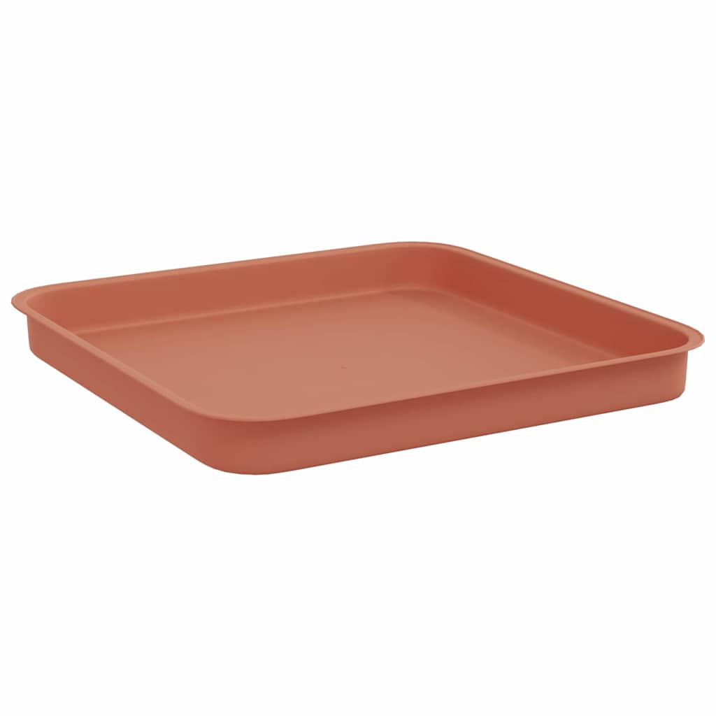 Négyzetes virágtálca 24 pcs tégla vörös 25,5 x 25,5 x 2,5 cm