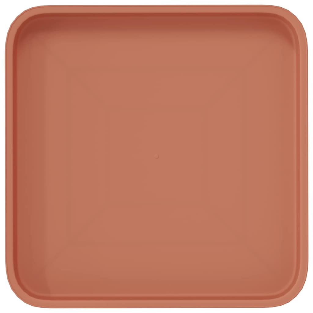 Négyzetes virágtálca 24 pcs tégla vörös 25,5 x 25,5 x 2,5 cm