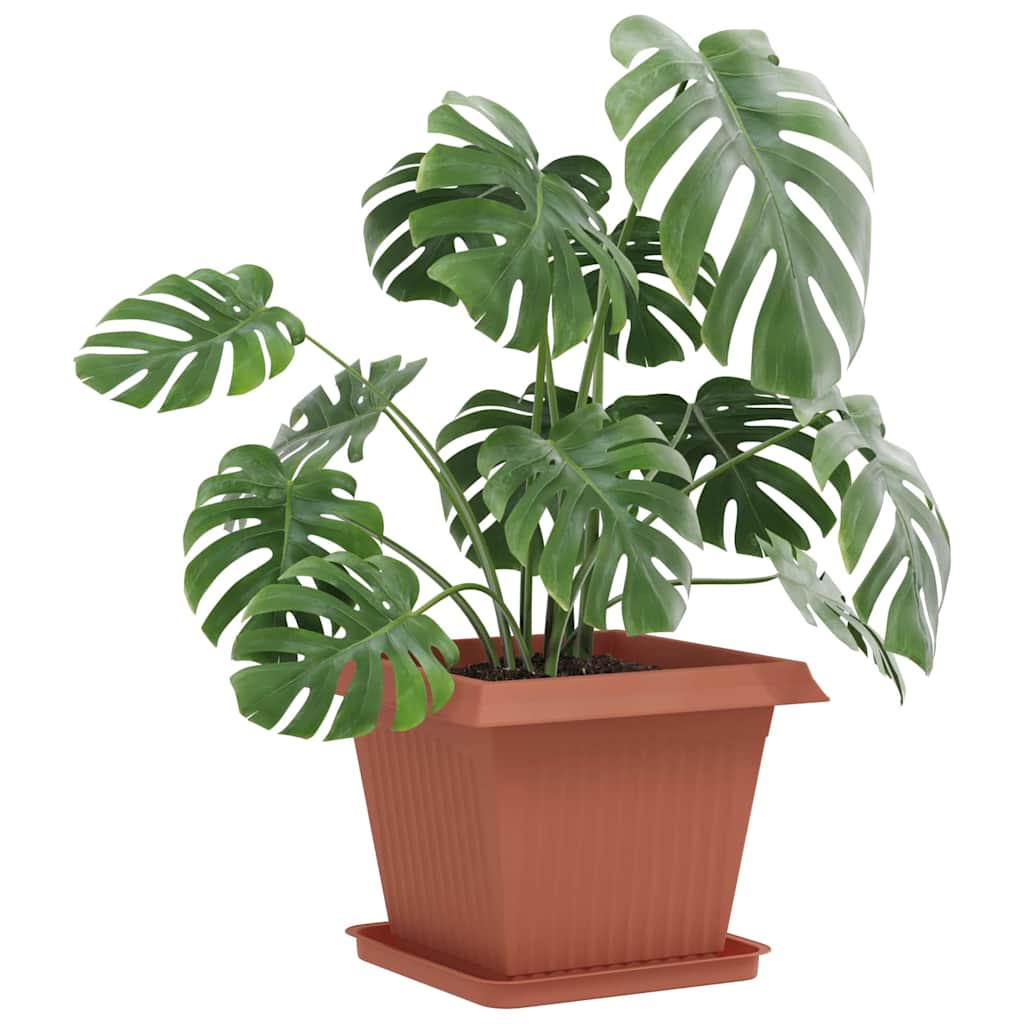 Négyzetes virágtálca 24 pcs tégla vörös 36 x 36 x 2.5 cm