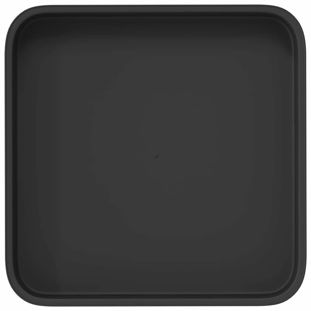 Négyzetes virágtálca 24 pcs fekete 15 x 15 x 2 cm műanyag