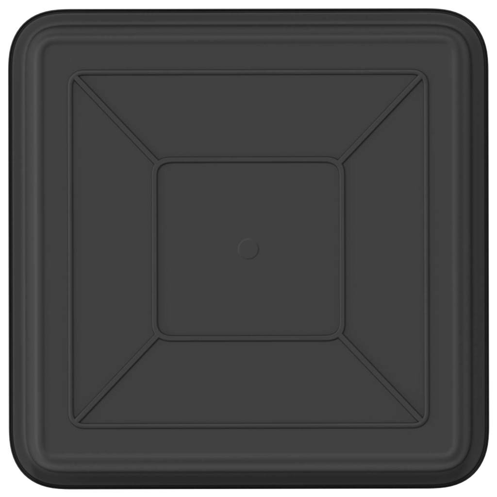 Négyzetes virágtálca 24 pcs fekete 18 x 18 x 2 cm műanyag