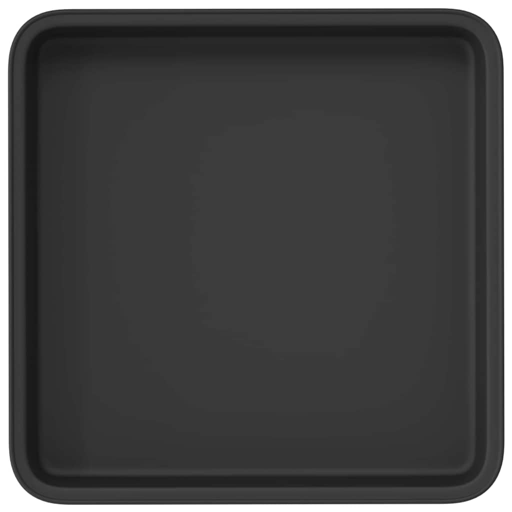 Négyzetes virágtálca 24 pcs fekete 18 x 18 x 2 cm műanyag