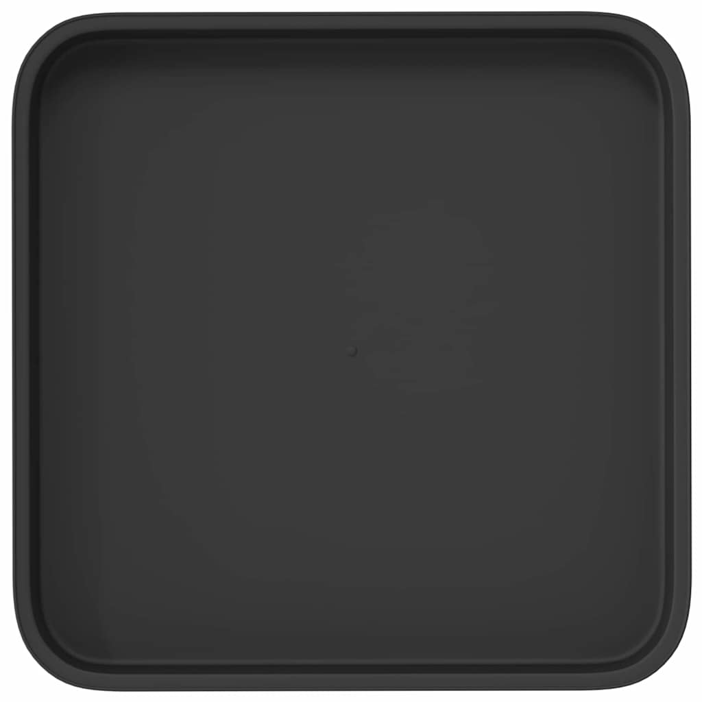 Négyzetes virágtálca 24 pcs fekete 21 x 21 x 2 cm műanyag