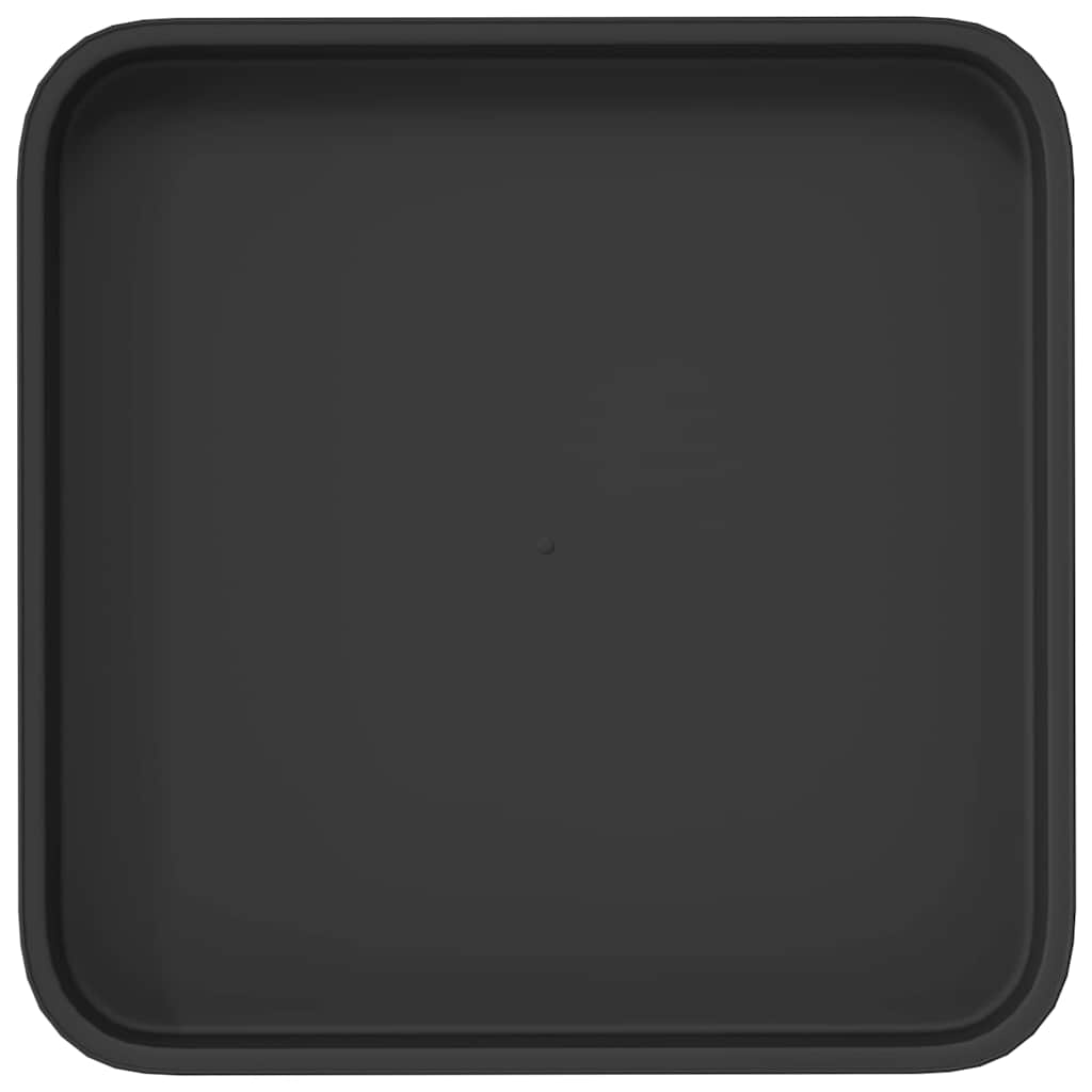 Négyzetes virágtálca 24 pcs fekete 25,5 x 25,5 x 2,5 cm műanyag