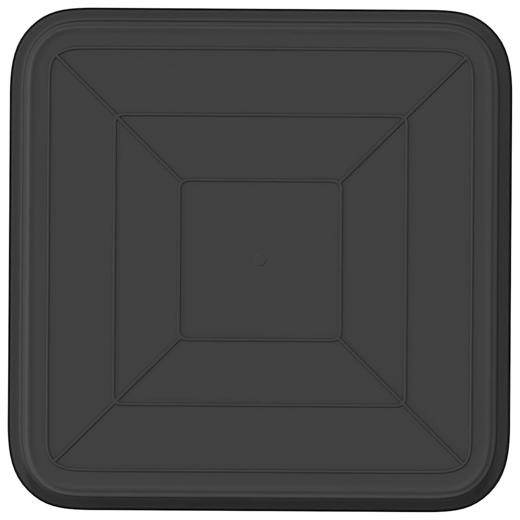 Négyzetes virágtálca 24 pcs fekete 32 x 32 x 2,5 cm műanyag