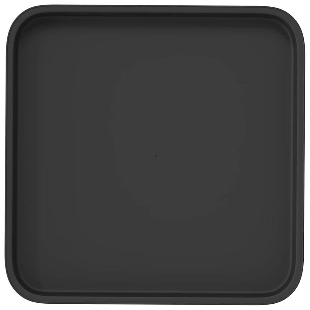 Négyzetes virágtálca 24 pcs fekete 32 x 32 x 2,5 cm műanyag