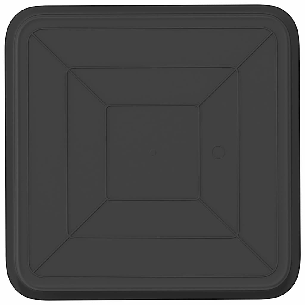 Négyzetes virágtálca 24 pcs fekete 36 x 36 x 2.5 cm műanyag