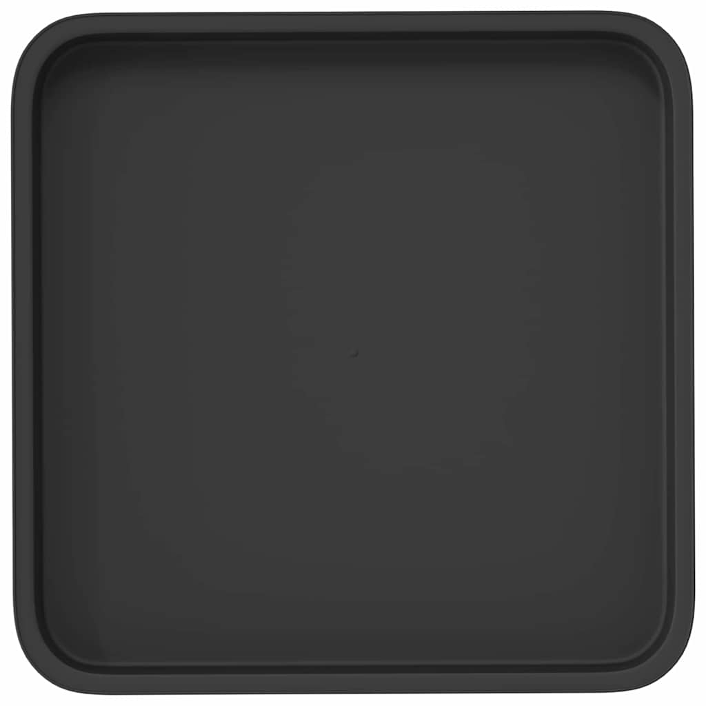 Négyzetes virágtálca 24 pcs fekete 36 x 36 x 2.5 cm műanyag